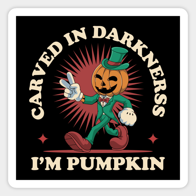 Cute Pumpkin Halloween Magnet by milatees